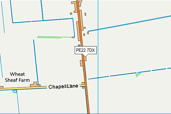 PE22 7DX map - OS VectorMap District (Ordnance Survey) PE22 7DX map - OS VectorMap District (Ordnance Survey)
