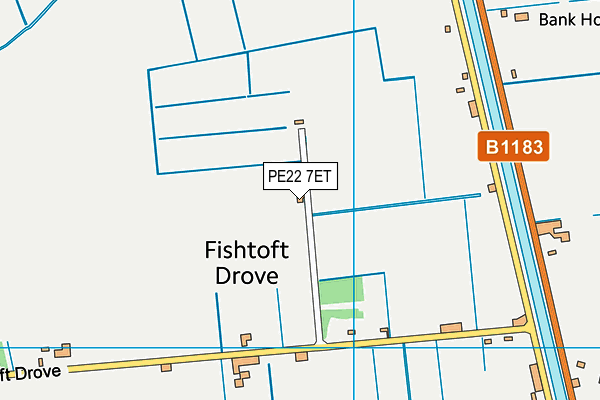 PE22 7ET map - OS VectorMap District (Ordnance Survey) PE22 7ET map - OS VectorMap District (Ordnance Survey)