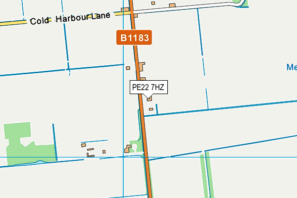 PE22 7HZ map - OS VectorMap District (Ordnance Survey) PE22 7HZ map - OS VectorMap District (Ordnance Survey)