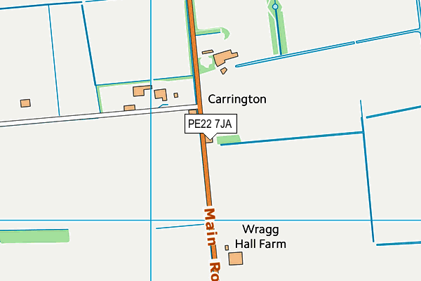 PE22 7JA map - OS VectorMap District (Ordnance Survey) PE22 7JA map - OS VectorMap District (Ordnance Survey)