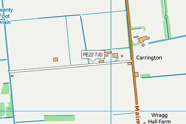 PE22 7JD map - OS VectorMap District (Ordnance Survey) PE22 7JD map - OS VectorMap District (Ordnance Survey)