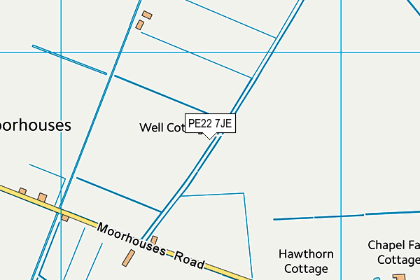 PE22 7JE map - OS VectorMap District (Ordnance Survey) PE22 7JE map - OS VectorMap District (Ordnance Survey)