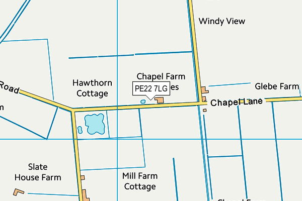 PE22 7LG map - OS VectorMap District (Ordnance Survey) PE22 7LG map - OS VectorMap District (Ordnance Survey)