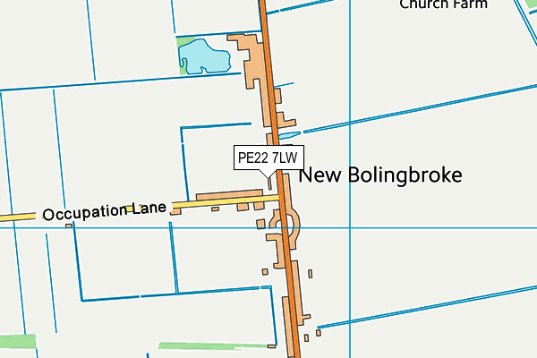 PE22 7LW map - OS VectorMap District (Ordnance Survey) PE22 7LW map - OS VectorMap District (Ordnance Survey)