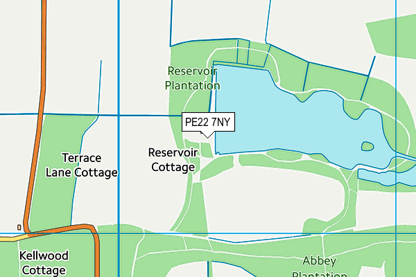 PE22 7NY map - OS VectorMap District (Ordnance Survey) PE22 7NY map - OS VectorMap District (Ordnance Survey)