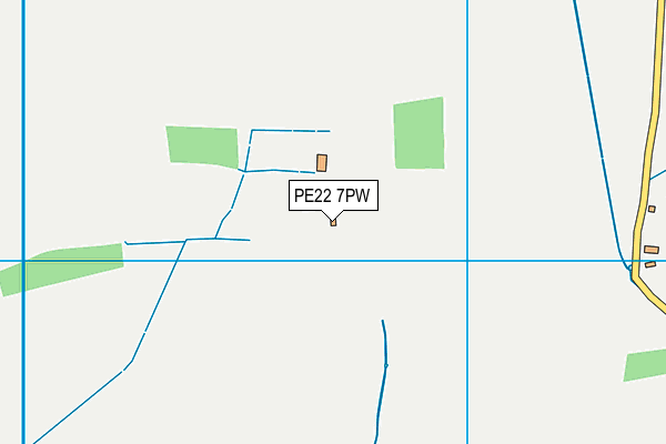 PE22 7PW map - OS VectorMap District (Ordnance Survey) PE22 7PW map - OS VectorMap District (Ordnance Survey)
