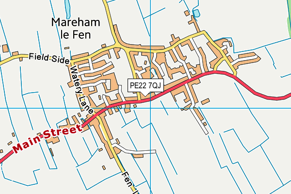 PE22 7QJ map - OS VectorMap District (Ordnance Survey) PE22 7QJ map - OS VectorMap District (Ordnance Survey)