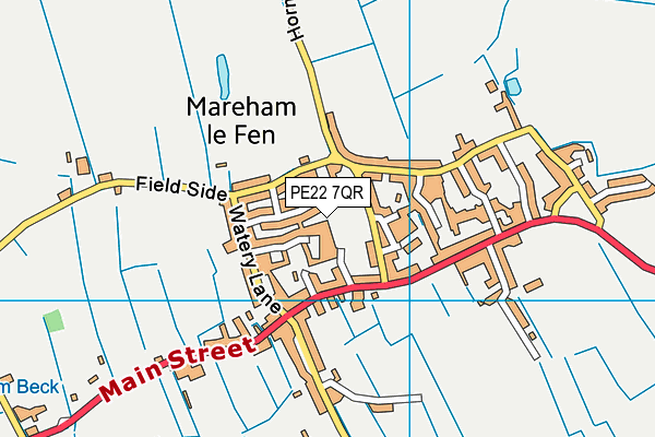 PE22 7QR map - OS VectorMap District (Ordnance Survey) PE22 7QR map - OS VectorMap District (Ordnance Survey)