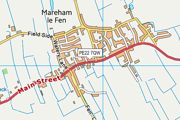 PE22 7QW map - OS VectorMap District (Ordnance Survey) PE22 7QW map - OS VectorMap District (Ordnance Survey)
