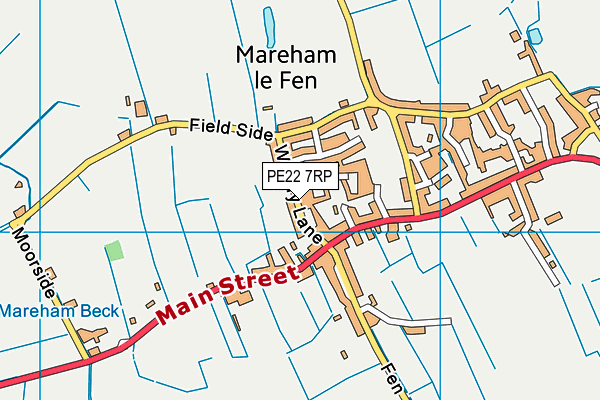PE22 7RP map - OS VectorMap District (Ordnance Survey) PE22 7RP map - OS VectorMap District (Ordnance Survey)