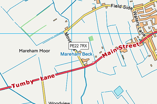 PE22 7RX map - OS VectorMap District (Ordnance Survey) PE22 7RX map - OS VectorMap District (Ordnance Survey)