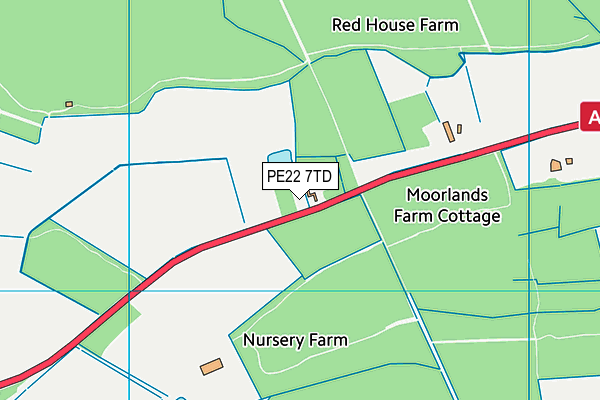 PE22 7TD map - OS VectorMap District (Ordnance Survey) PE22 7TD map - OS VectorMap District (Ordnance Survey)