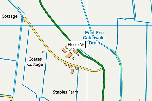 PE22 8AH map - OS VectorMap District (Ordnance Survey) PE22 8AH map - OS VectorMap District (Ordnance Survey)