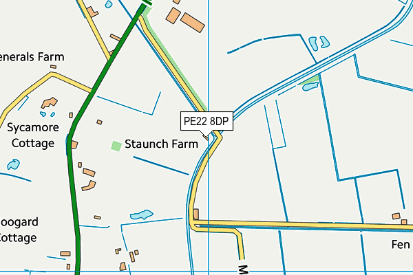 PE22 8DP map - OS VectorMap District (Ordnance Survey) PE22 8DP map - OS VectorMap District (Ordnance Survey)