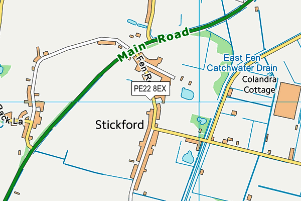 PE22 8EX map - OS VectorMap District (Ordnance Survey)