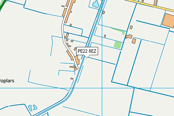 PE22 8EZ map - OS VectorMap District (Ordnance Survey) PE22 8EZ map - OS VectorMap District (Ordnance Survey)