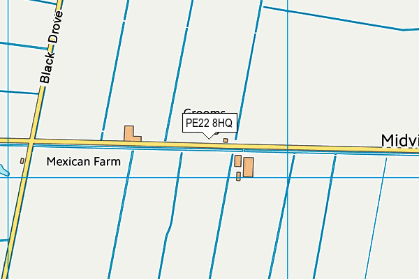PE22 8HQ map - OS VectorMap District (Ordnance Survey) PE22 8HQ map - OS VectorMap District (Ordnance Survey)