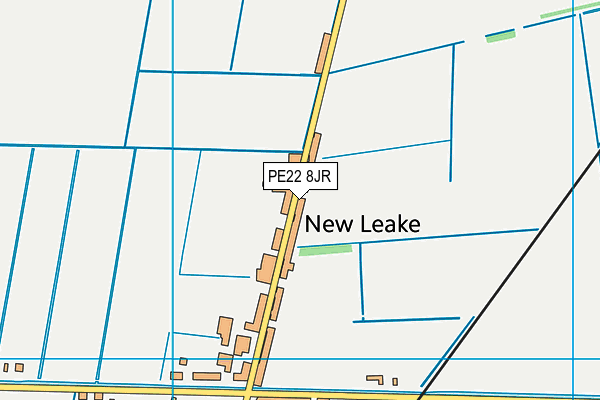 PE22 8JR map - OS VectorMap District (Ordnance Survey) PE22 8JR map - OS VectorMap District (Ordnance Survey)