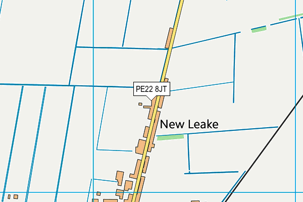 PE22 8JT map - OS VectorMap District (Ordnance Survey) PE22 8JT map - OS VectorMap District (Ordnance Survey)
