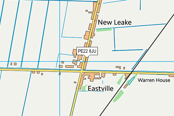 PE22 8JU map - OS VectorMap District (Ordnance Survey) PE22 8JU map - OS VectorMap District (Ordnance Survey)