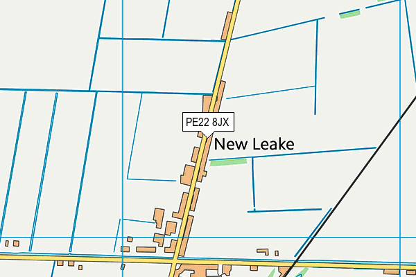 PE22 8JX map - OS VectorMap District (Ordnance Survey) PE22 8JX map - OS VectorMap District (Ordnance Survey)