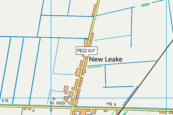 PE22 8JY map - OS VectorMap District (Ordnance Survey) PE22 8JY map - OS VectorMap District (Ordnance Survey)