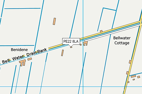 PE22 8LA map - OS VectorMap District (Ordnance Survey) PE22 8LA map - OS VectorMap District (Ordnance Survey)