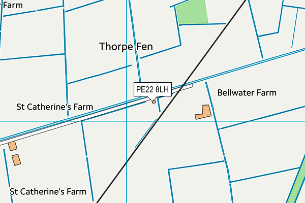 PE22 8LH map - OS VectorMap District (Ordnance Survey) PE22 8LH map - OS VectorMap District (Ordnance Survey)