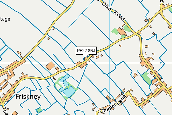 PE22 8NJ map - OS VectorMap District (Ordnance Survey) PE22 8NJ map - OS VectorMap District (Ordnance Survey)