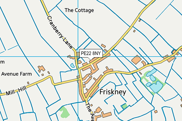 PE22 8NY map - OS VectorMap District (Ordnance Survey) PE22 8NY map - OS VectorMap District (Ordnance Survey)