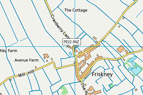 PE22 8NZ map - OS VectorMap District (Ordnance Survey) PE22 8NZ map - OS VectorMap District (Ordnance Survey)
