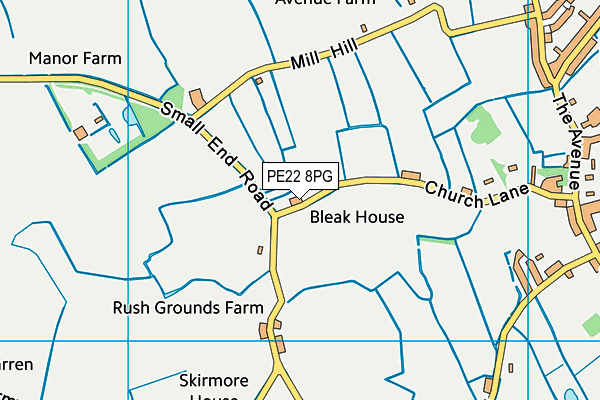 PE22 8PG map - OS VectorMap District (Ordnance Survey) PE22 8PG map - OS VectorMap District (Ordnance Survey)