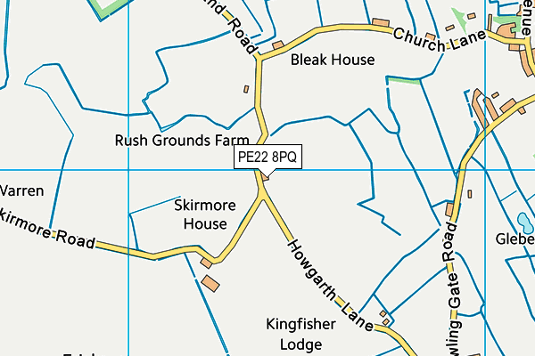 PE22 8PQ map - OS VectorMap District (Ordnance Survey) PE22 8PQ map - OS VectorMap District (Ordnance Survey)