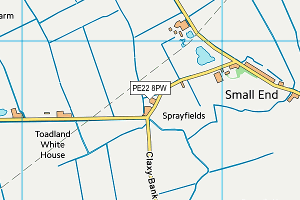PE22 8PW map - OS VectorMap District (Ordnance Survey) PE22 8PW map - OS VectorMap District (Ordnance Survey)