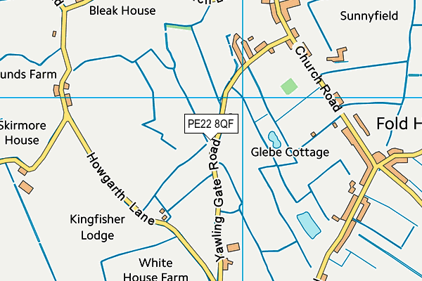 PE22 8QF map - OS VectorMap District (Ordnance Survey) PE22 8QF map - OS VectorMap District (Ordnance Survey)