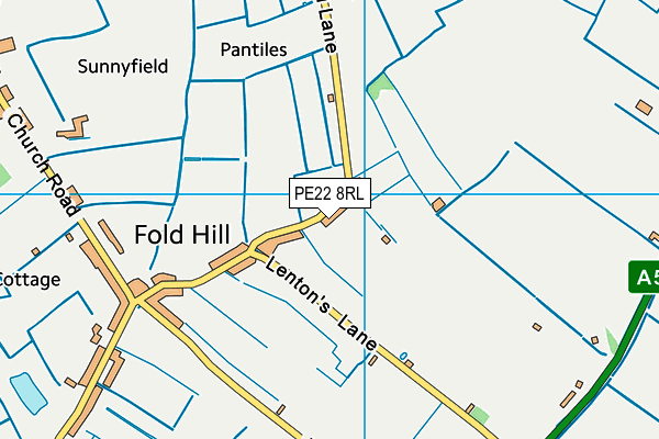PE22 8RL map - OS VectorMap District (Ordnance Survey)