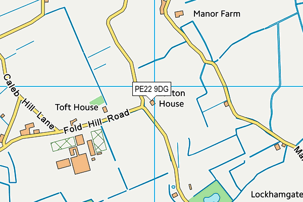 PE22 9DG map - OS VectorMap District (Ordnance Survey) PE22 9DG map - OS VectorMap District (Ordnance Survey)
