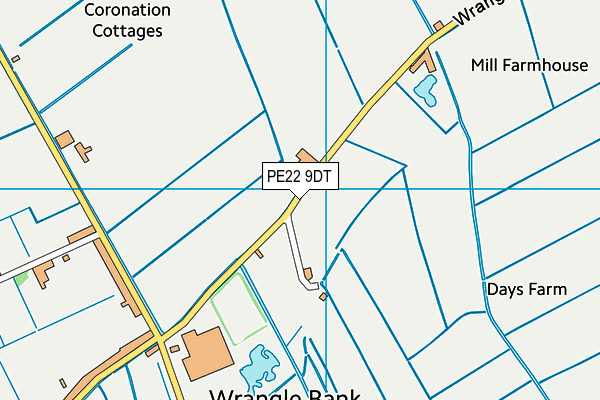 PE22 9DT map - OS VectorMap District (Ordnance Survey) PE22 9DT map - OS VectorMap District (Ordnance Survey)