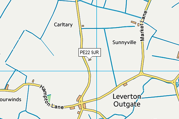 PE22 9JR map - OS VectorMap District (Ordnance Survey) PE22 9JR map - OS VectorMap District (Ordnance Survey)