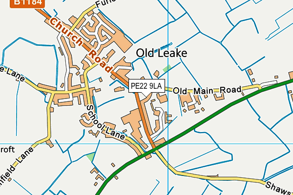 PE22 9LA map - OS VectorMap District (Ordnance Survey) PE22 9LA map - OS VectorMap District (Ordnance Survey)