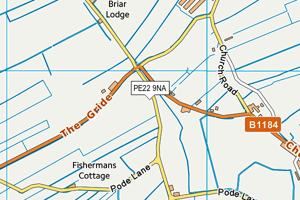 PE22 9NA map - OS VectorMap District (Ordnance Survey) PE22 9NA map - OS VectorMap District (Ordnance Survey)