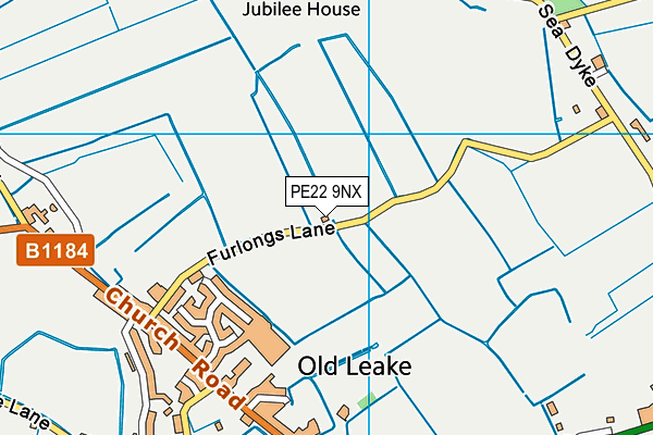 PE22 9NX map - OS VectorMap District (Ordnance Survey) PE22 9NX map - OS VectorMap District (Ordnance Survey)
