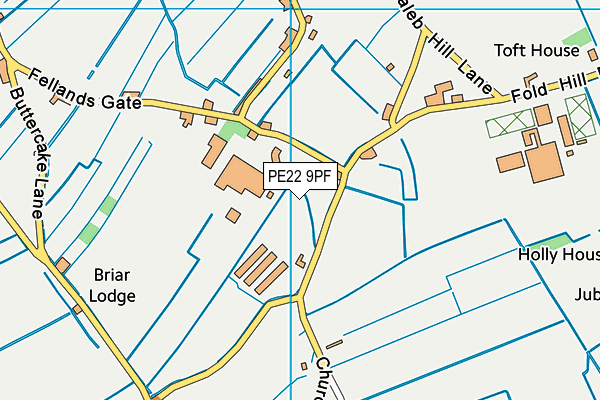 PE22 9PF map - OS VectorMap District (Ordnance Survey) PE22 9PF map - OS VectorMap District (Ordnance Survey)