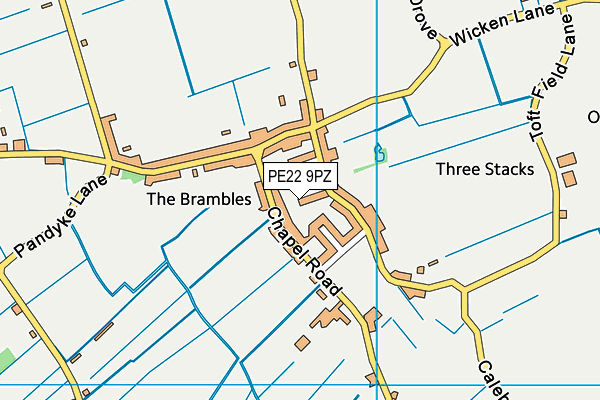 PE22 9PZ map - OS VectorMap District (Ordnance Survey) PE22 9PZ map - OS VectorMap District (Ordnance Survey)