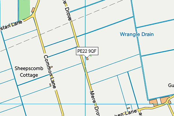 PE22 9QF map - OS VectorMap District (Ordnance Survey) PE22 9QF map - OS VectorMap District (Ordnance Survey)