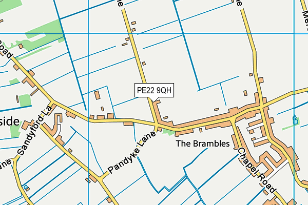 PE22 9QH map - OS VectorMap District (Ordnance Survey) PE22 9QH map - OS VectorMap District (Ordnance Survey)