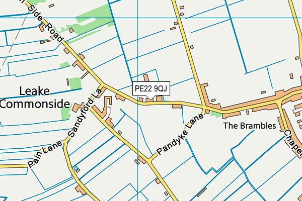 PE22 9QJ map - OS VectorMap District (Ordnance Survey) PE22 9QJ map - OS VectorMap District (Ordnance Survey)