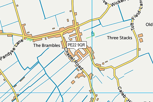 PE22 9QR map - OS VectorMap District (Ordnance Survey) PE22 9QR map - OS VectorMap District (Ordnance Survey)