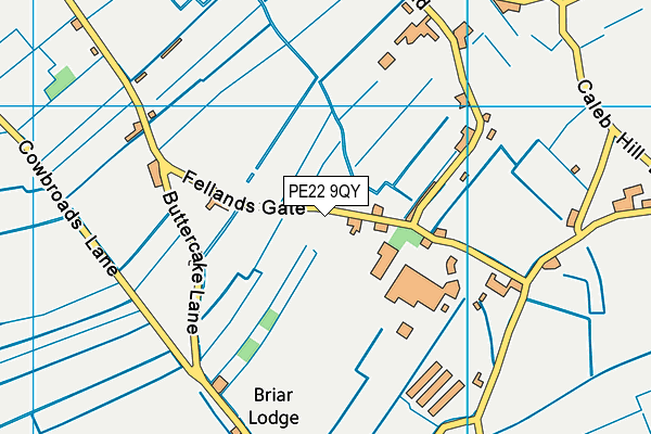 PE22 9QY map - OS VectorMap District (Ordnance Survey) PE22 9QY map - OS VectorMap District (Ordnance Survey)