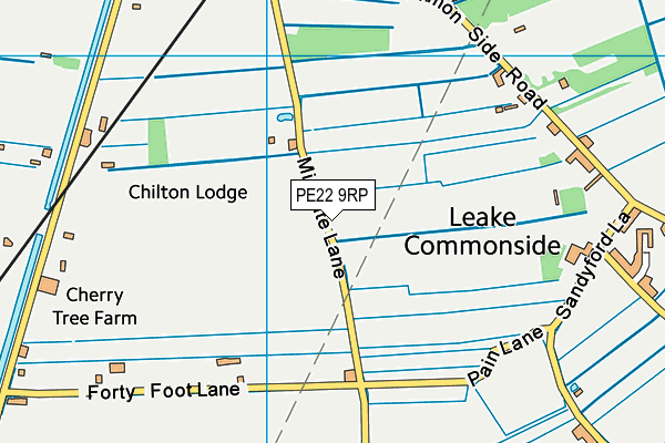 PE22 9RP map - OS VectorMap District (Ordnance Survey) PE22 9RP map - OS VectorMap District (Ordnance Survey)